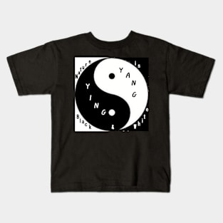 Ying Yang Design Kids T-Shirt